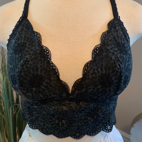 Aerie Black Longline Bralette - Size L - Picture 2 of 5